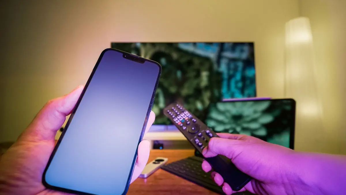 Streaming-Gerät am Fernseher